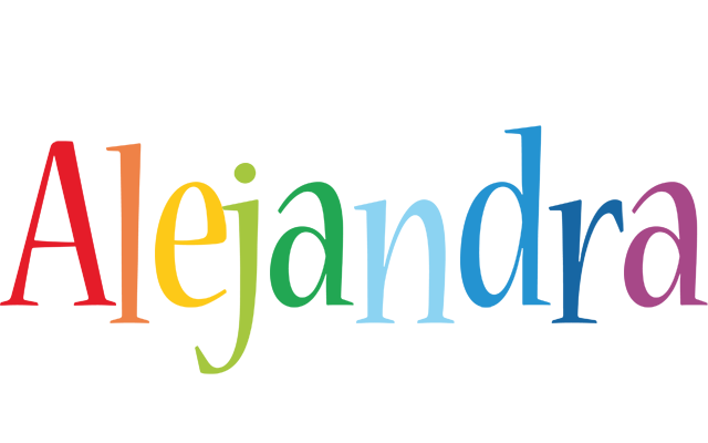 Alejandra birthday logo