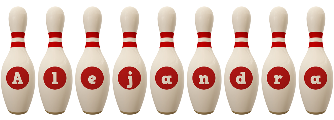 Alejandra bowling-pin logo