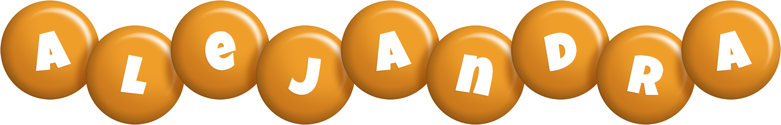 Alejandra candy-orange logo
