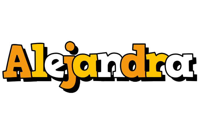 Alejandra cartoon logo