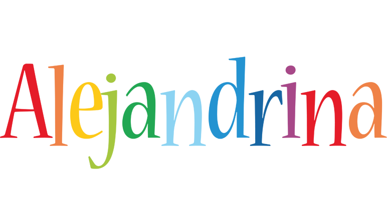 Alejandrina birthday logo