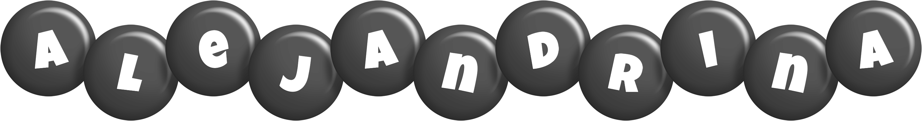 Alejandrina candy-black logo