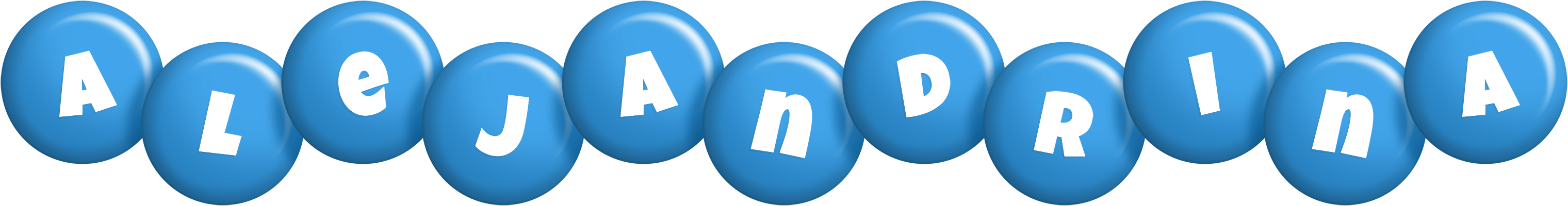 Alejandrina candy-blue logo