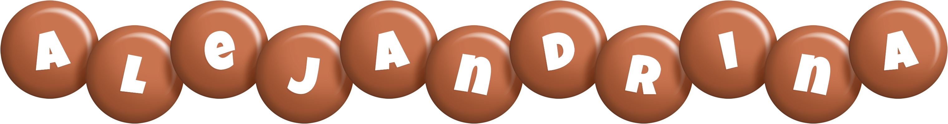 Alejandrina candy-brown logo