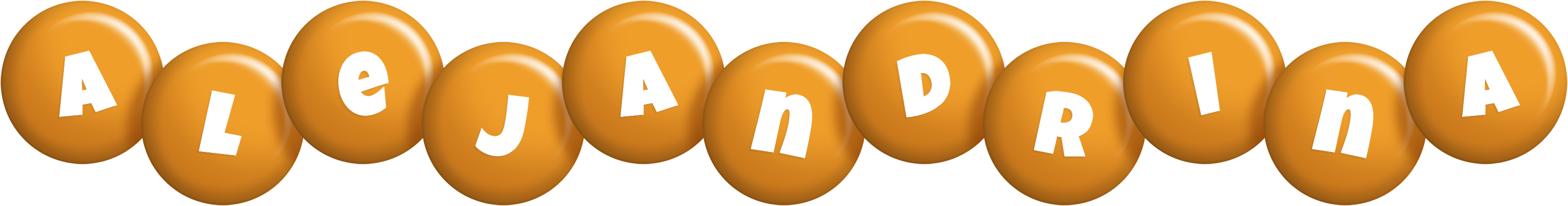 Alejandrina candy-orange logo