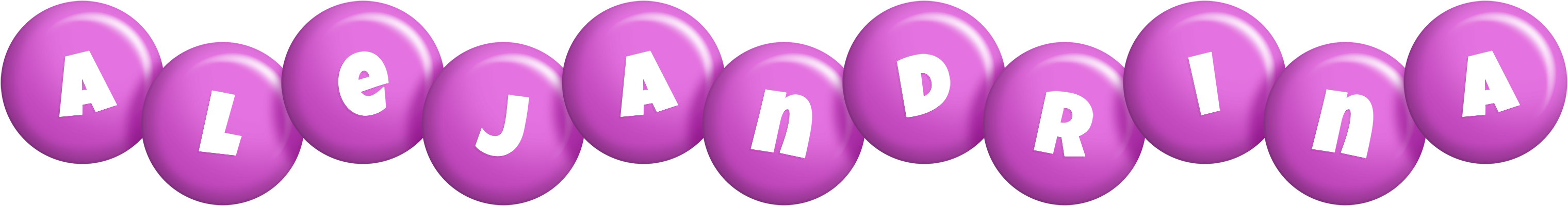 Alejandrina candy-purple logo