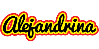 Alejandrina flaming logo