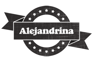 Alejandrina grunge logo