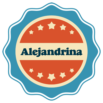 Alejandrina labels logo