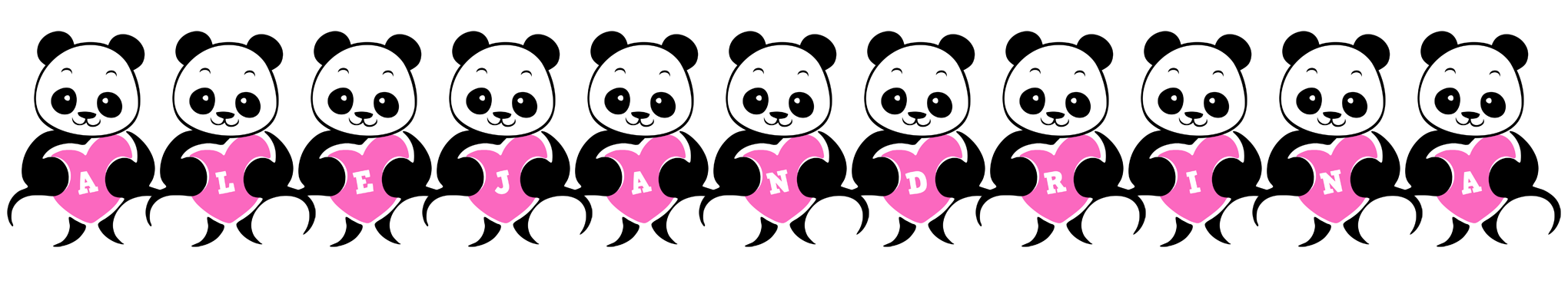 Alejandrina love-panda logo