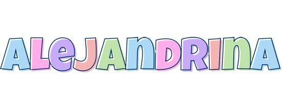 Alejandrina pastel logo