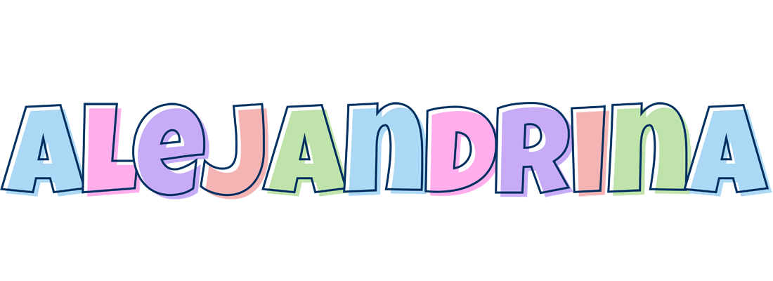 Alejandrina pastel logo