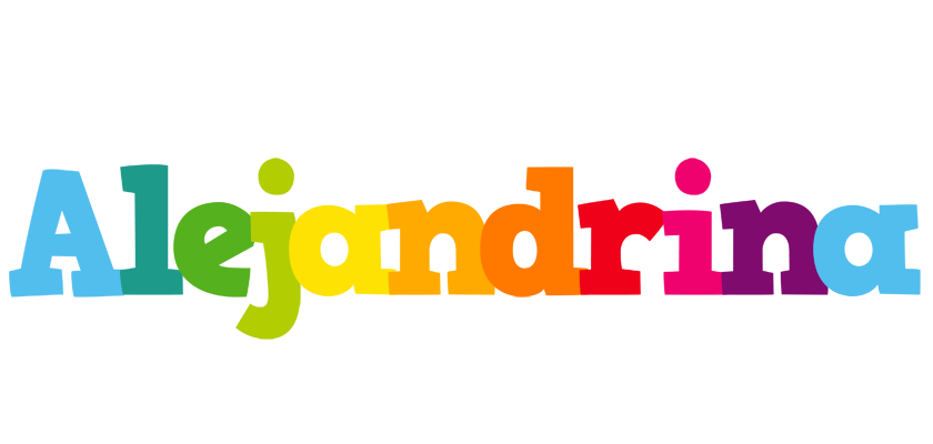 Alejandrina rainbows logo