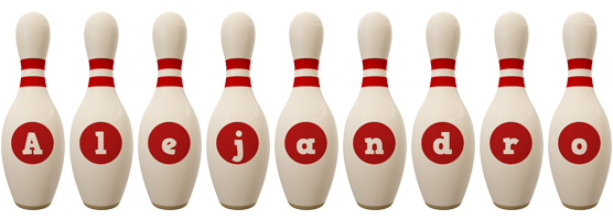 Alejandro bowling-pin logo