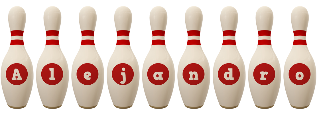 Alejandro bowling-pin logo