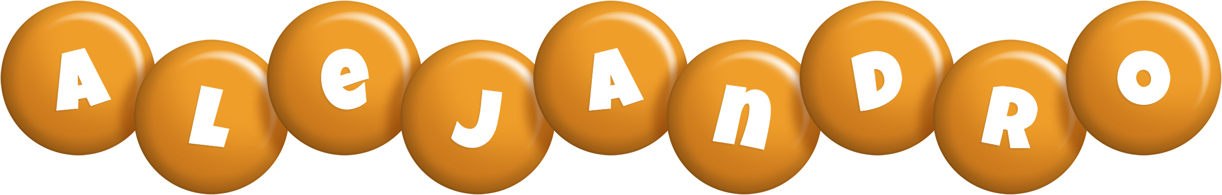 Alejandro candy-orange logo