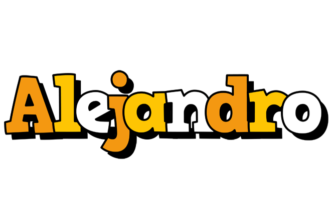 Alejandro cartoon logo