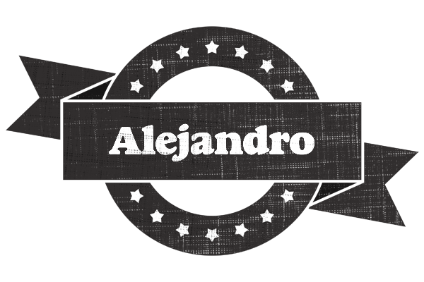 Alejandro grunge logo