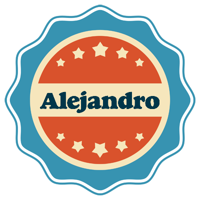 Alejandro labels logo