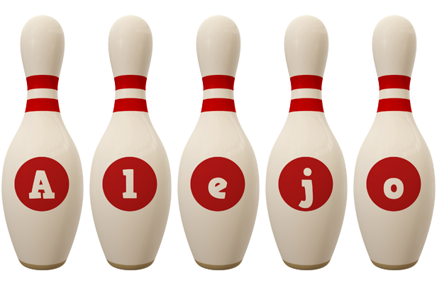 Alejo bowling-pin logo