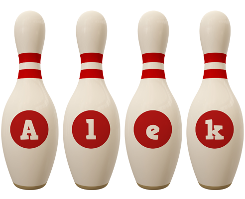Alek bowling-pin logo