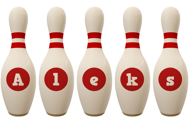 Aleks bowling-pin logo