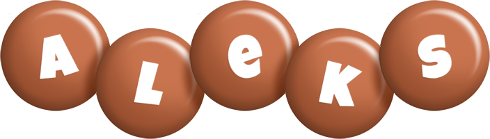 Aleks candy-brown logo