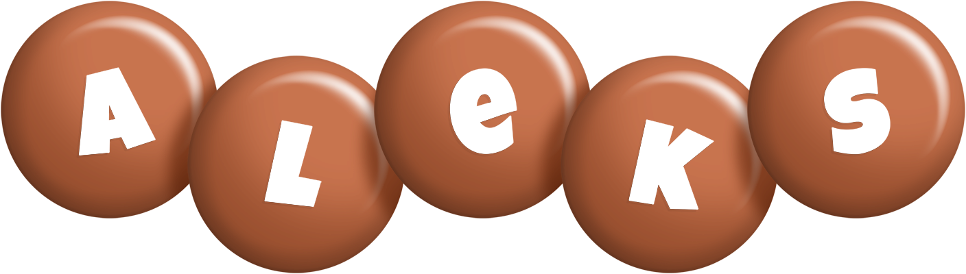 Aleks candy-brown logo