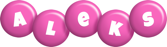 Aleks candy-pink logo