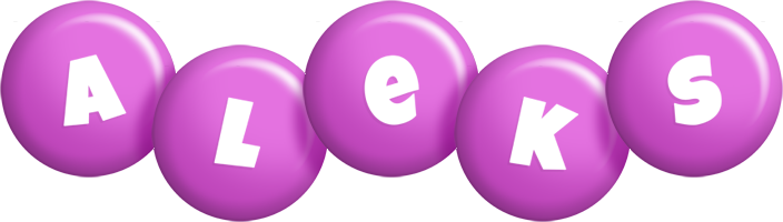 Aleks candy-purple logo