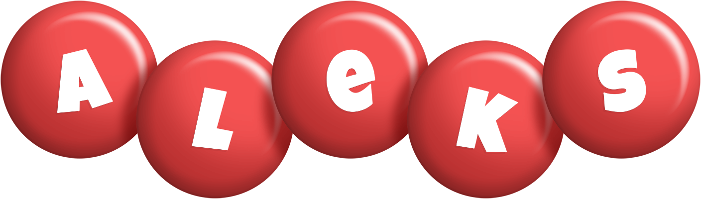 Aleks candy-red logo