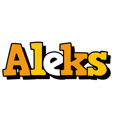 Aleks cartoon logo