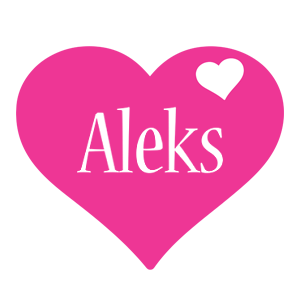 Aleks love-heart logo