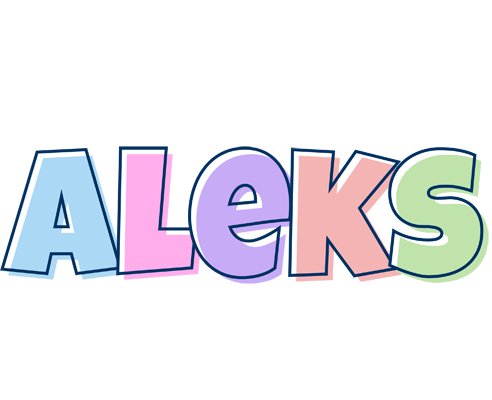 Aleks pastel logo
