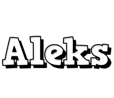 Aleks snowing logo
