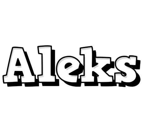 Aleks snowing logo