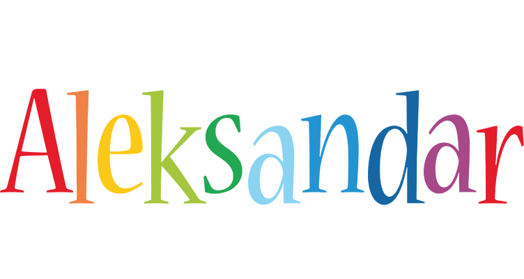 Aleksandar birthday logo