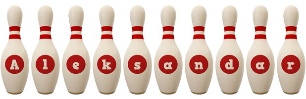 Aleksandar bowling-pin logo