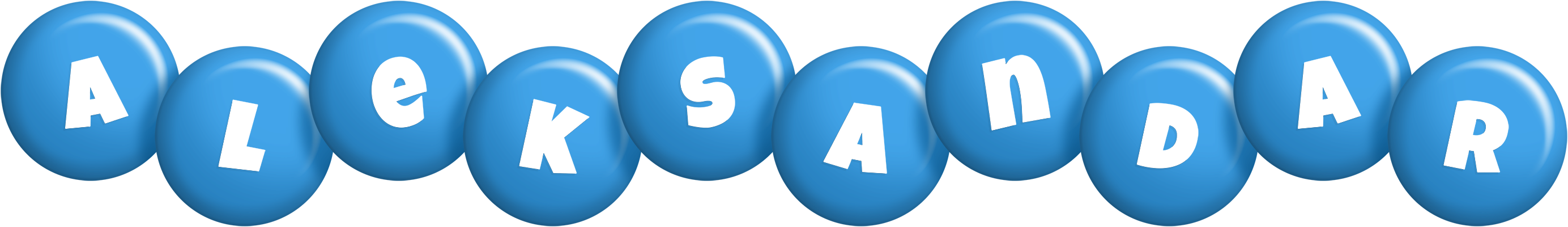 Aleksandar candy-blue logo