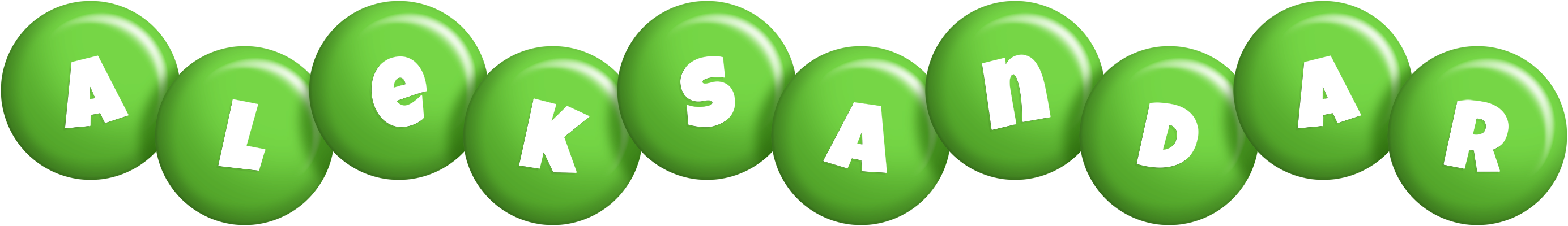 Aleksandar candy-green logo