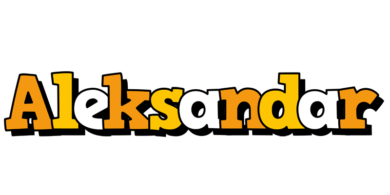 Aleksandar cartoon logo