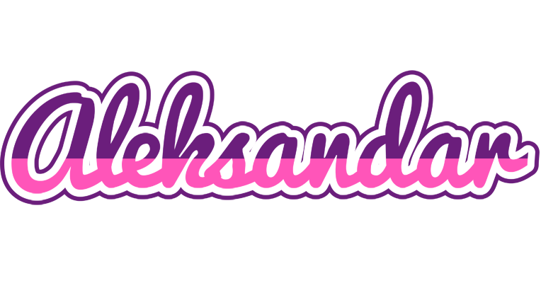 Aleksandar cheerful logo