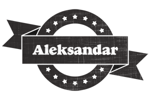 Aleksandar grunge logo