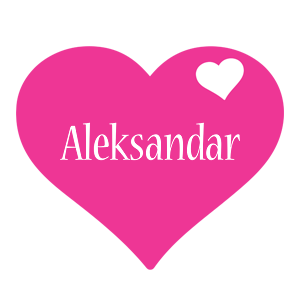 Aleksandar love-heart logo