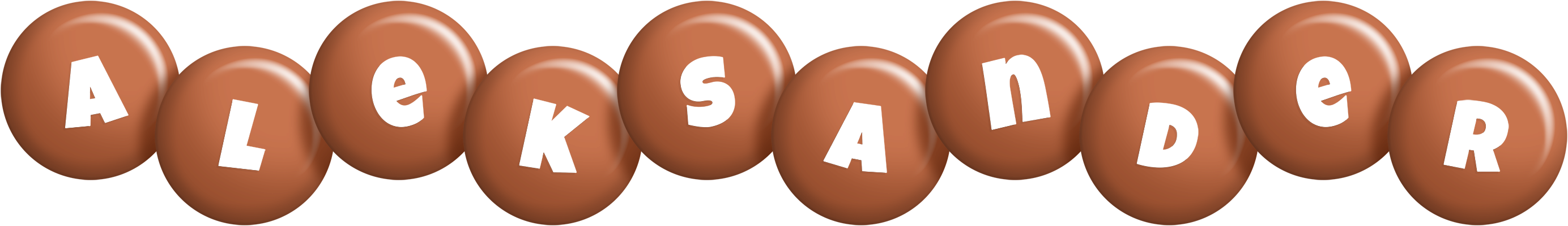 Aleksander candy-brown logo