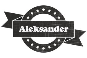 Aleksander grunge logo