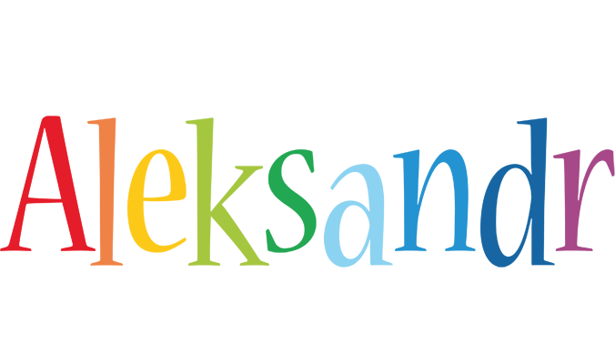 Aleksandr birthday logo