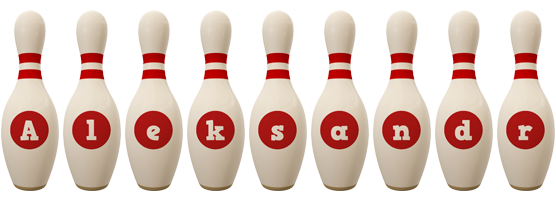 Aleksandr bowling-pin logo