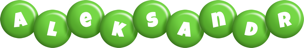 Aleksandr candy-green logo