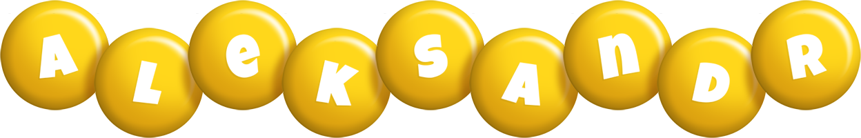 Aleksandr candy-yellow logo